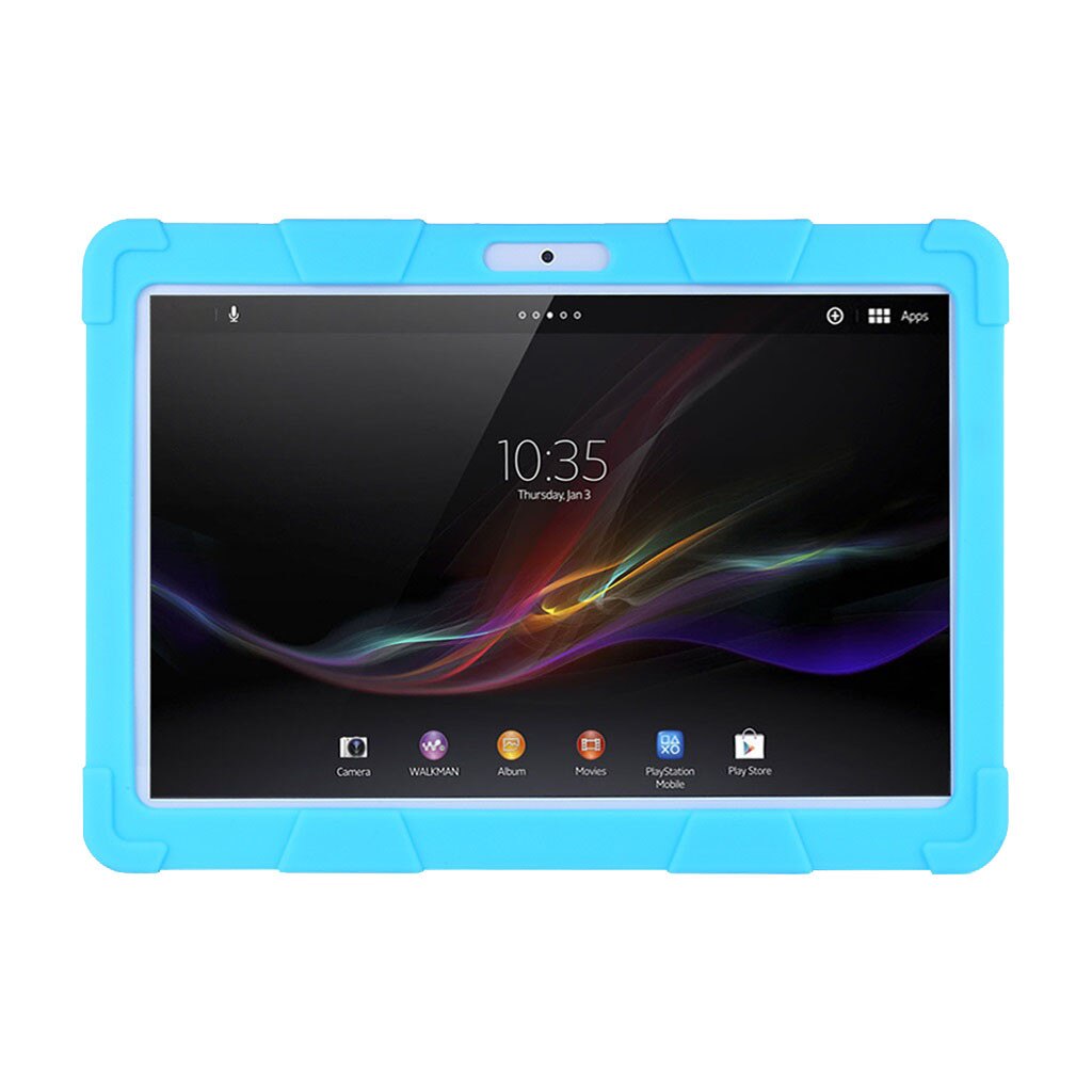 Universal Siliconen Cover Case Voor 10 10.1 Inch Android Tablet Pc Flexibele Vaste Frame Beschermende Shockproof: BU