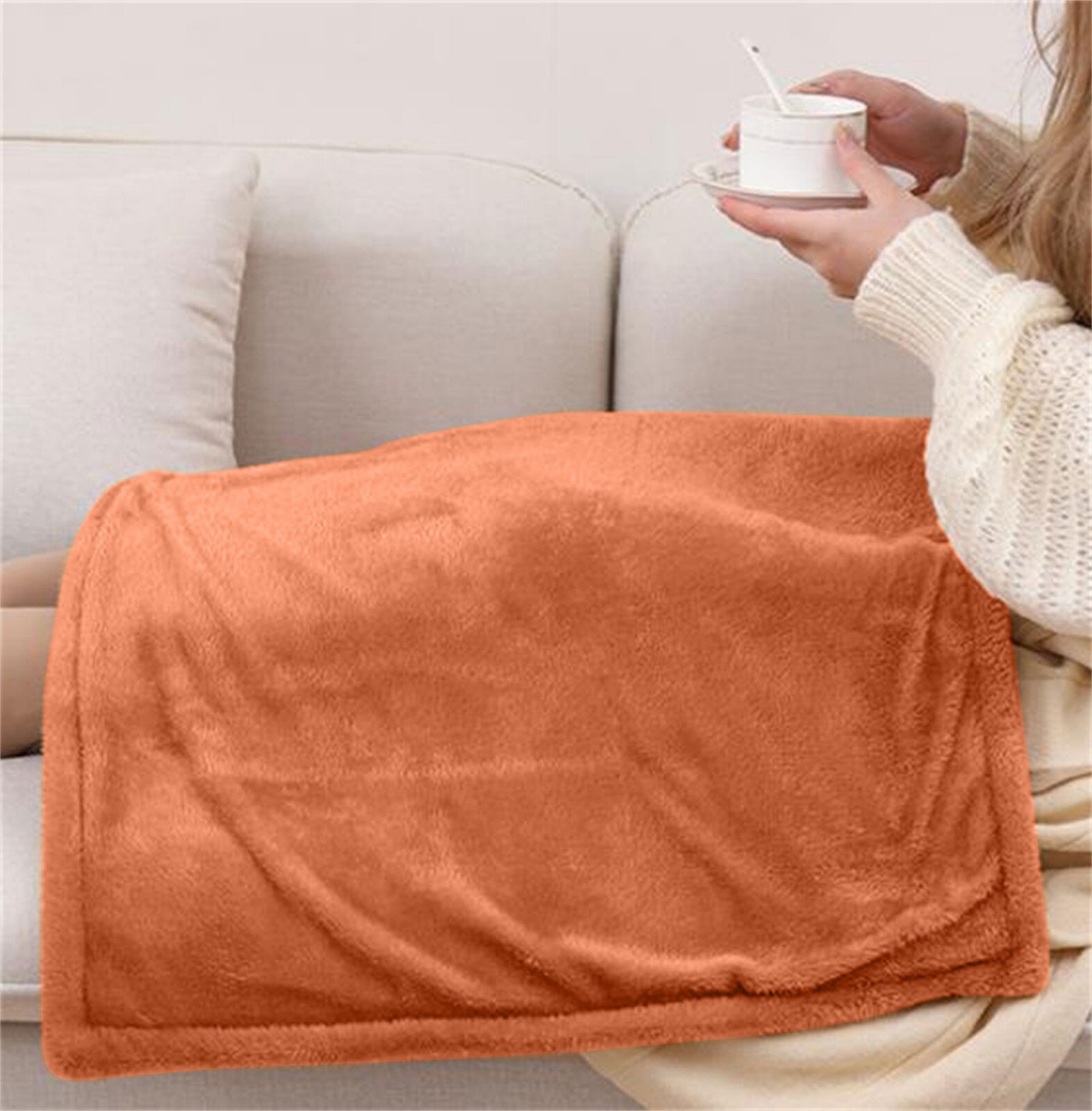 Electric Heated Blankets Electric Throws With Double-Layer Flannel Fast Heat Leisure Personality Delicate Cozy Blanket