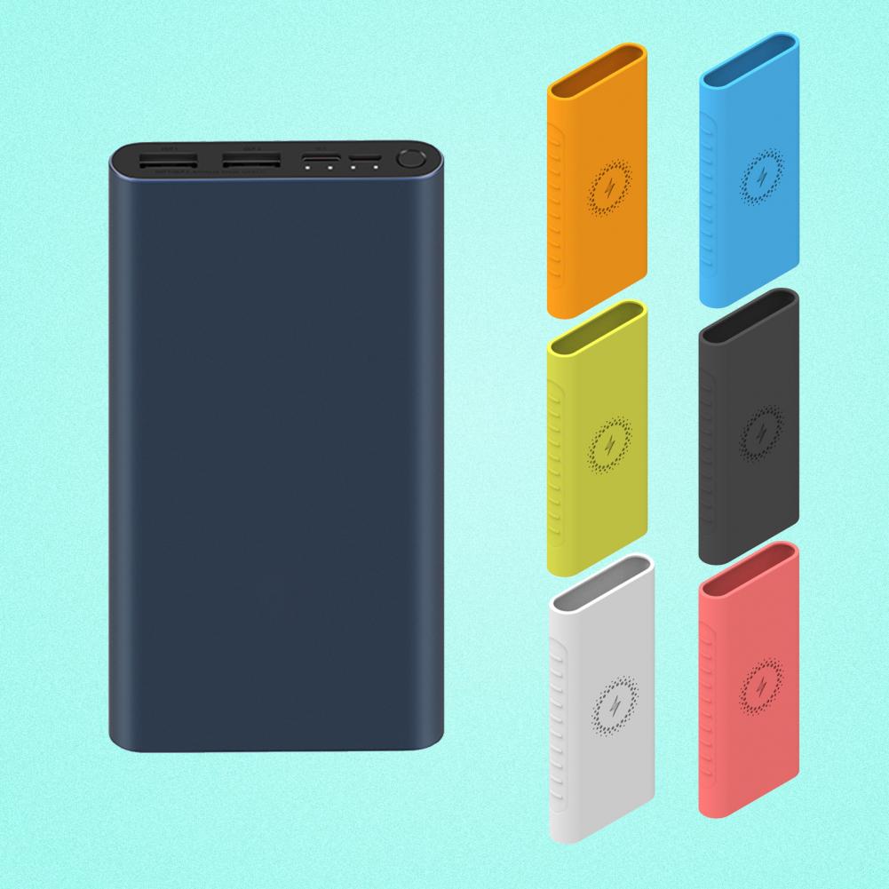 Protetor de silicone para celular xiaomi, proteção de silicone suave anti-queda da moda, verde, para geração de energia móvel de xiaomi, 3 10000mah, proteção rápida