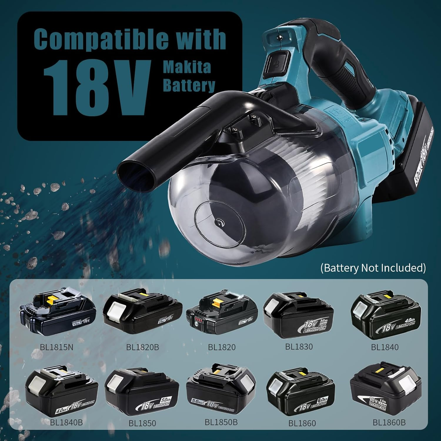 Cordless Vacuum Cleaner Rechargeable Handheld Dust Blower Floor Car Pet Hair Multifunction Cleaning Tools For Makita 18V Battery