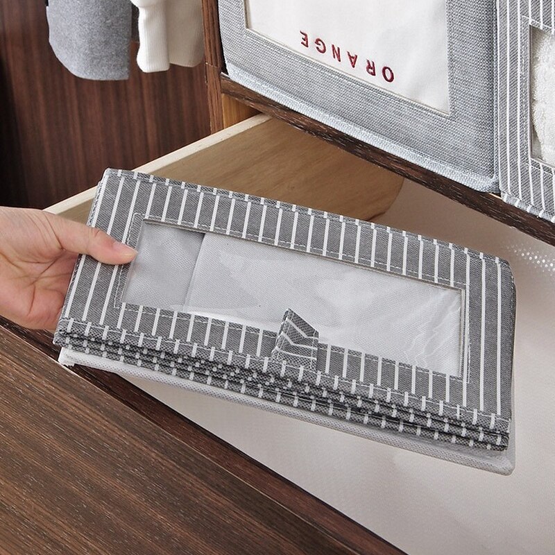 Caja de almacenamiento plegable de tela de lino y algodón para el hogar, organizador de juguetes, cesta de lavandería