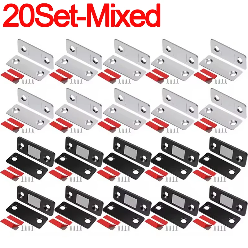 20/1Set Onzichtbare Magneten Kast Vangsten Sterke Magnetische Deurstopper Patch Lijm Meubels Lade Raam Deurdranger Klink: Roze