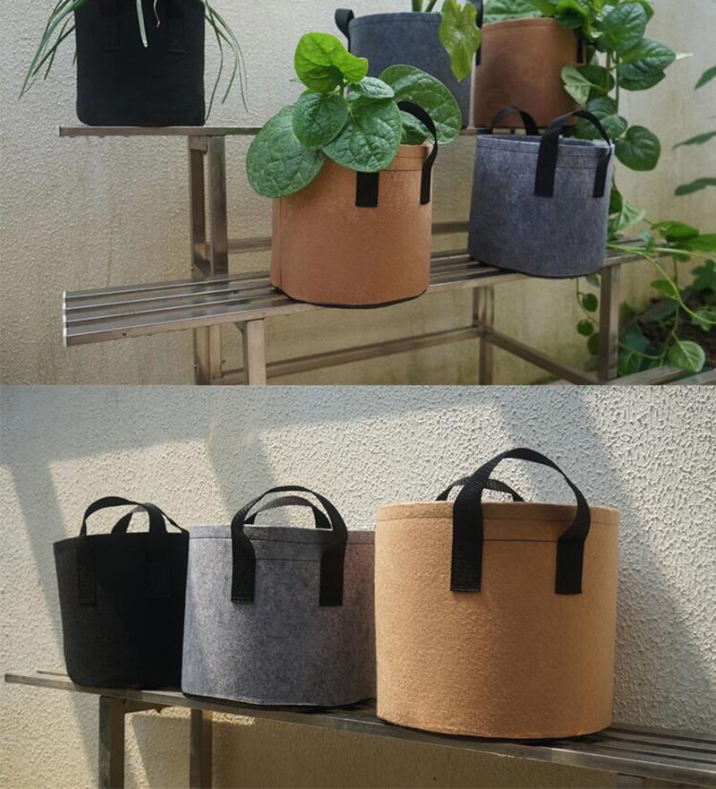 2/3/5/7/10 gallon hageplante såing vokse poser grønnsak blomsterpotte planter diy potet hage potte plante voksepose verktøy