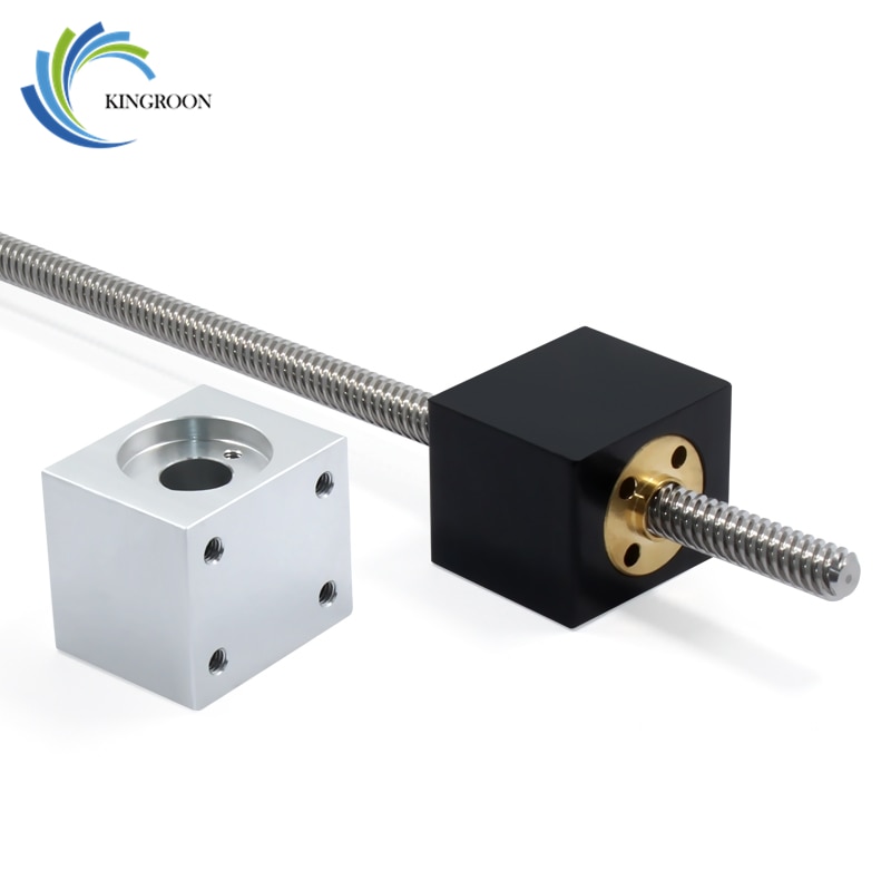 KINGROON Mutter Gehäuse Halterung Für 8mm T8 Trapez Blei Schraube Umwandlung Mutter Sitz Aluminium Block 15 3D Druck Teile