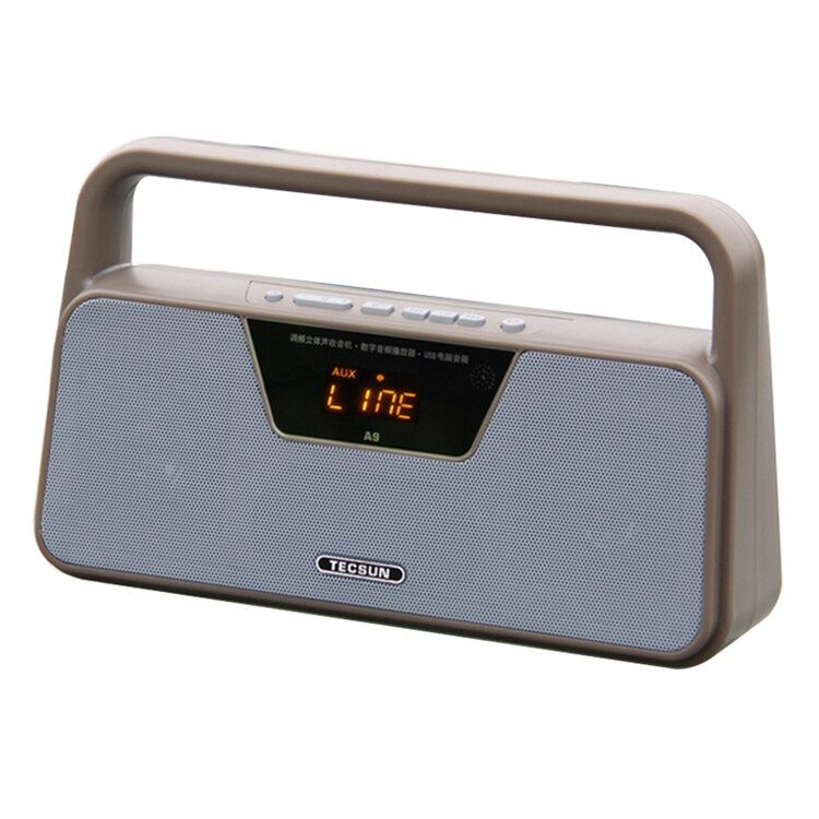 Original TECSUN A9 FM Radio Estéreo recepción LED Digital reproductor MP3 ordenador altavoz Radio receptor portátil Radio