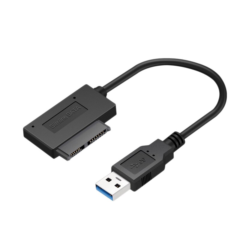 Usb 3.0 to 7+6 13 pin slimline sata kabel indikator til notebooks dvd/cd-rom til hdd caddy drev adapter: Default Title
