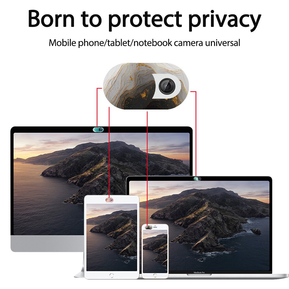 Osłona kamery internetowej ślizgać się, 0.023 cala ultra-cienka obudowa kamery internetowej dla MacBook, laptopa, komputera, tabletu, smartfona, chroń swoją prywatność