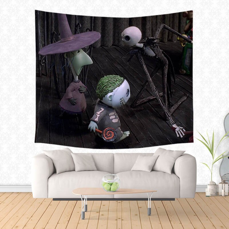 Jack Skellington-tapisserie murale décorative | Tapisseries suspendues, couvre-lit, tissu de Table, rideau couverture de couverture