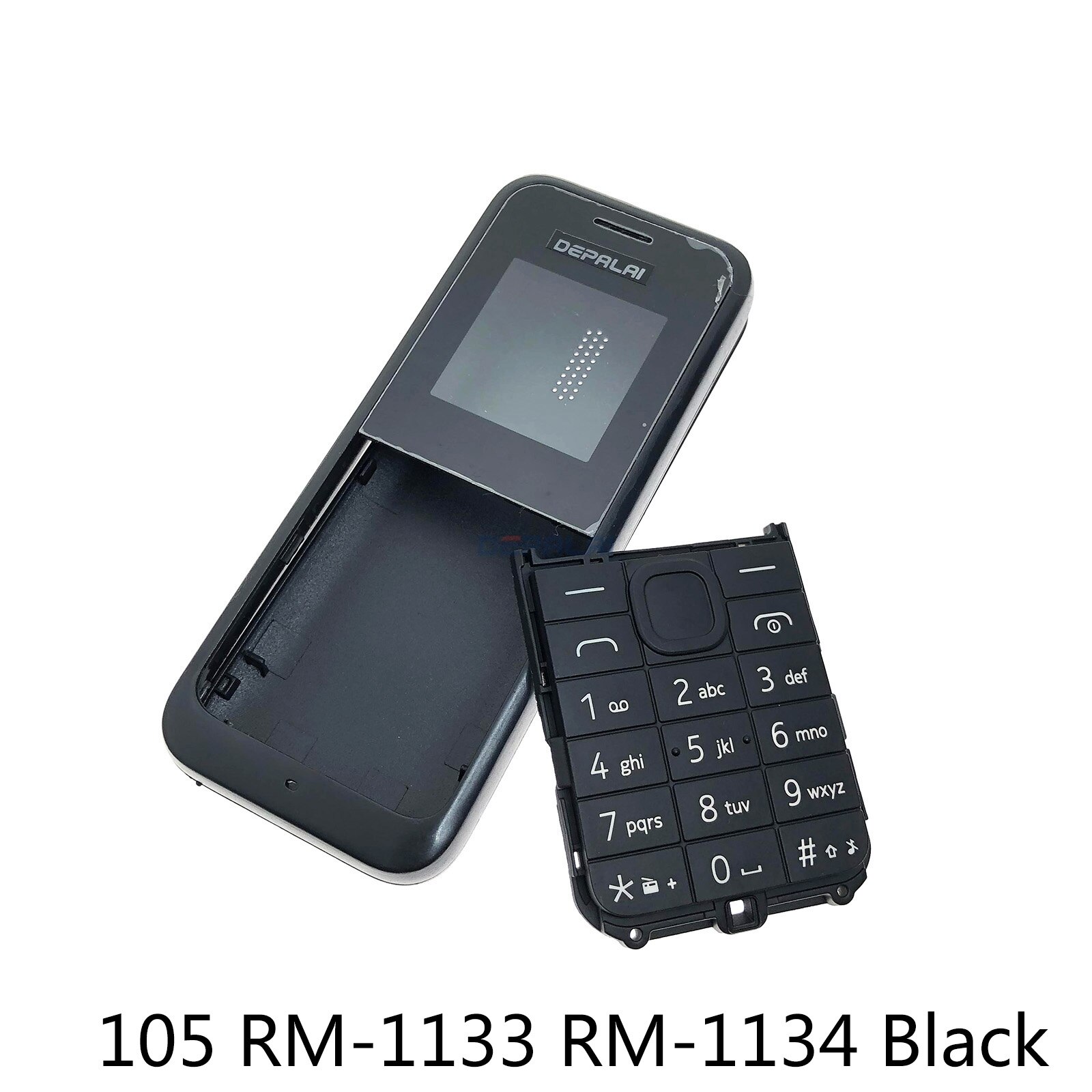 Housing Cover Full Complete Mobile For Nokia 105 version 105 RM-1133 RM-1134 1050 RM-1120 case Keypad Back Battery: 105 1133 1134 Black