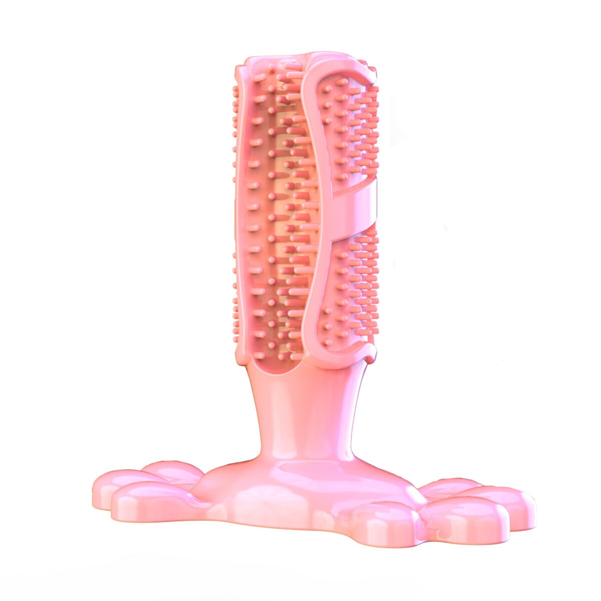 Juguetes para masticar goma para perros, cepillo dental para perro, Limpieza de dientes, palo de cepillado para mascotas, suministros para perros, Juguetes para perros para cachorros: Pink / M