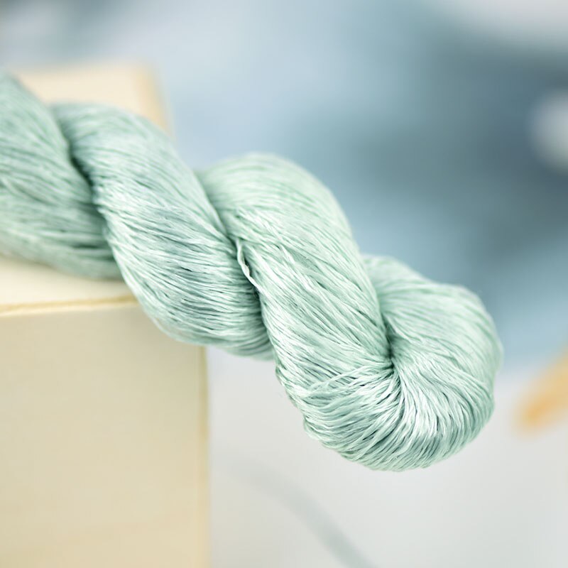 1pcs 100% silk thread hand embroidery embroider cross stitch 400m silk embroidery thread malachite green/7 gradient color: 1