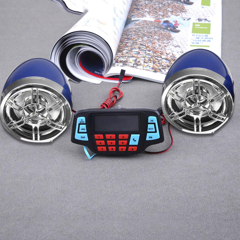 Enceinte étanche pour moto | Guidon, système Audio, enceinte de moto, Kit de haut-parleurs, Bluetooth, USB, Radio FM, lecteur MP3Music