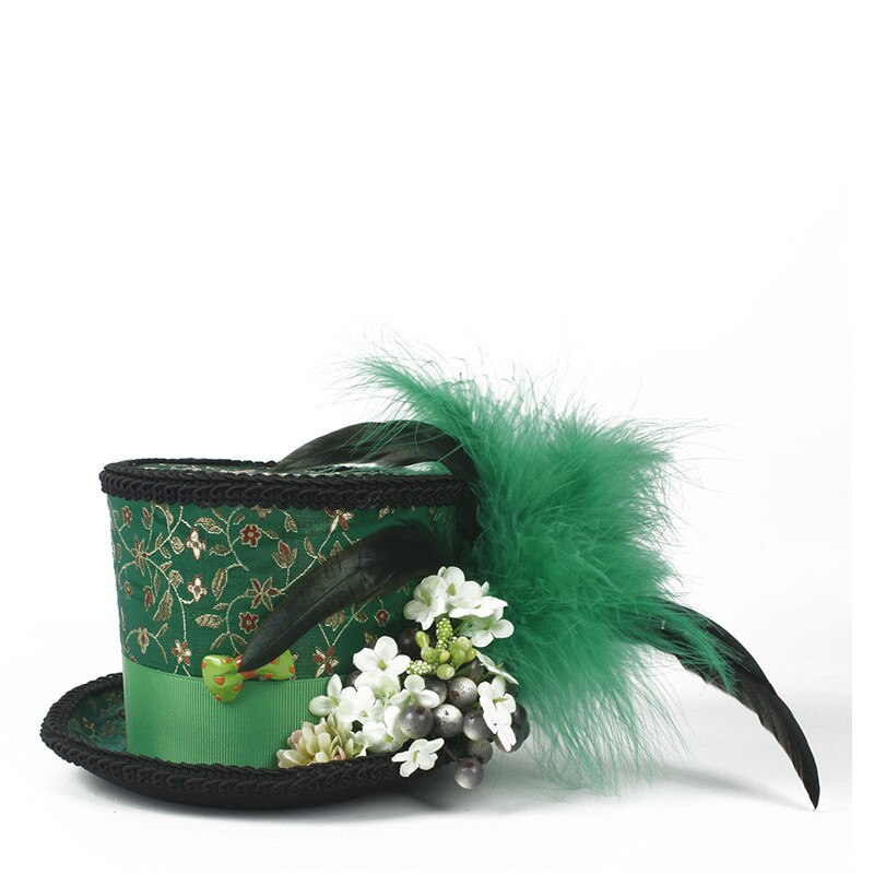 Kvinder blomst fascinator mini top hat hår dame klip gotisk fjer vinger ur sommerfugl dekoration hovedbeklædning hår