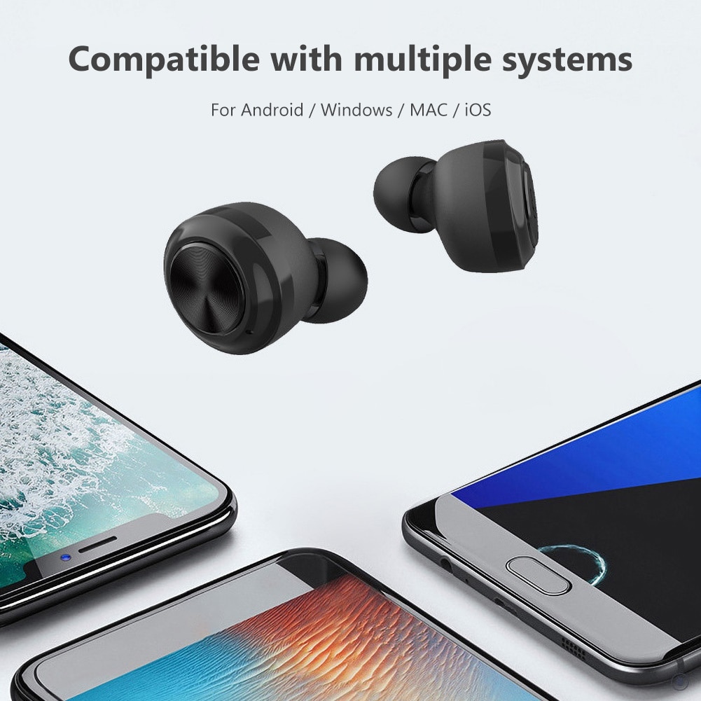 In-ear øretelefoner  a6 tws mini trådløs bluetooth 5.0 hifi stereo øretelefoner med digital opladningsboks trådløs øretelefon
