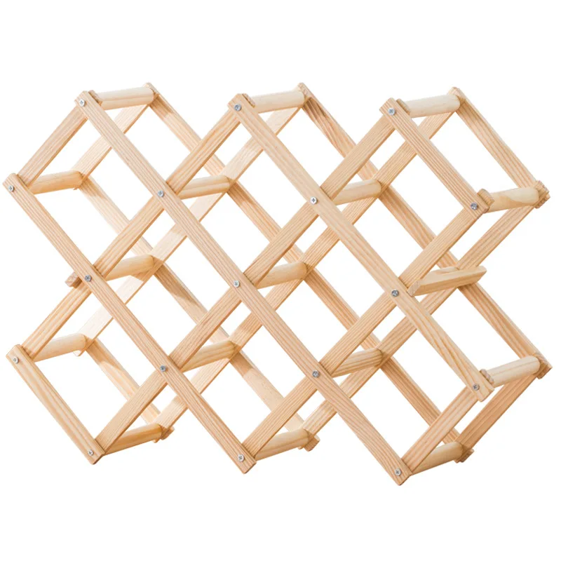Estantes de madera para vino, estantes apilables para almacenamiento de vino, utensilios de Bar para el hogar, gabinetes de vino, herramientas de Bar, 3/5/6/10 botellas