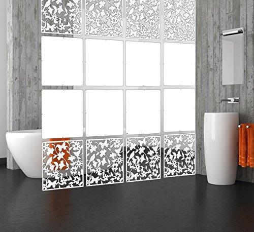 12 stk værelse sikkerhed pvc panel skærm fugl blomst levende, spisestue, studie, stue, hotel og bar dekoration 15.7 " x15.7 " x0.032 "