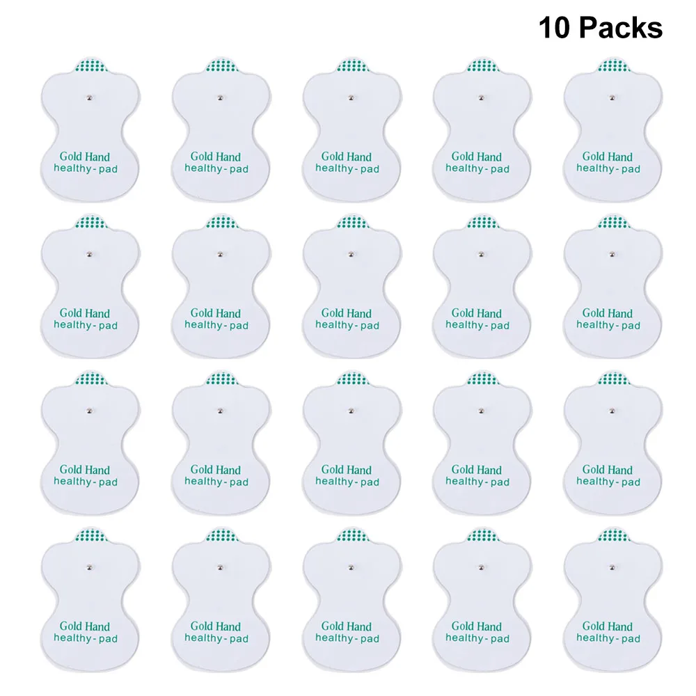 Électrodes de physiothérapie, Patch de Massage pour Machine Tens, électrostimulateur musculaire, accessoires de Massage électrique pour le corps, 20 pièces: Transparent