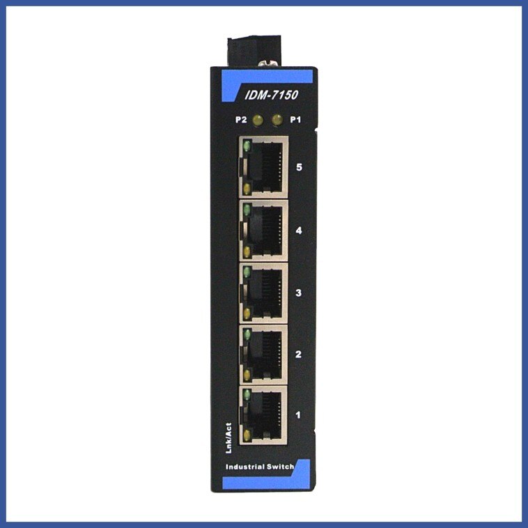 Industrial Grade Ethernet Switch 5 Port 8 Port Industrial Switch 12V24V Guide Switch IDM-7180 IDM-7150