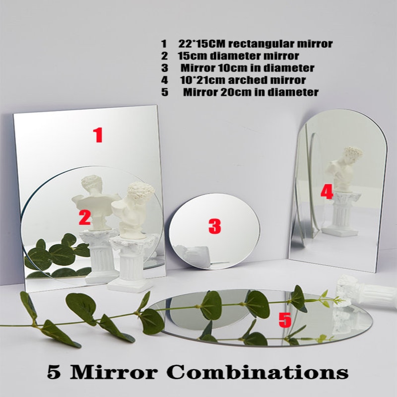 Acrylic Mirror Board Cosmetics Photography Backdrops Birthday Room Decoretiong Ornaments Photograthy Props for Photo Studio: mirror combinations