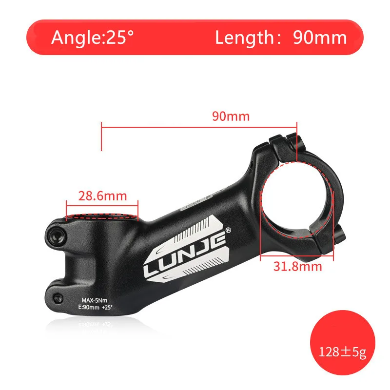 Ultralight Bike Stem 17 Degree Aluminium Alloy MTB Road Bicycle Stem 31.8mm 60/70/80/90/100/110 Mountain MTB Bicycle Power Parts: Clear