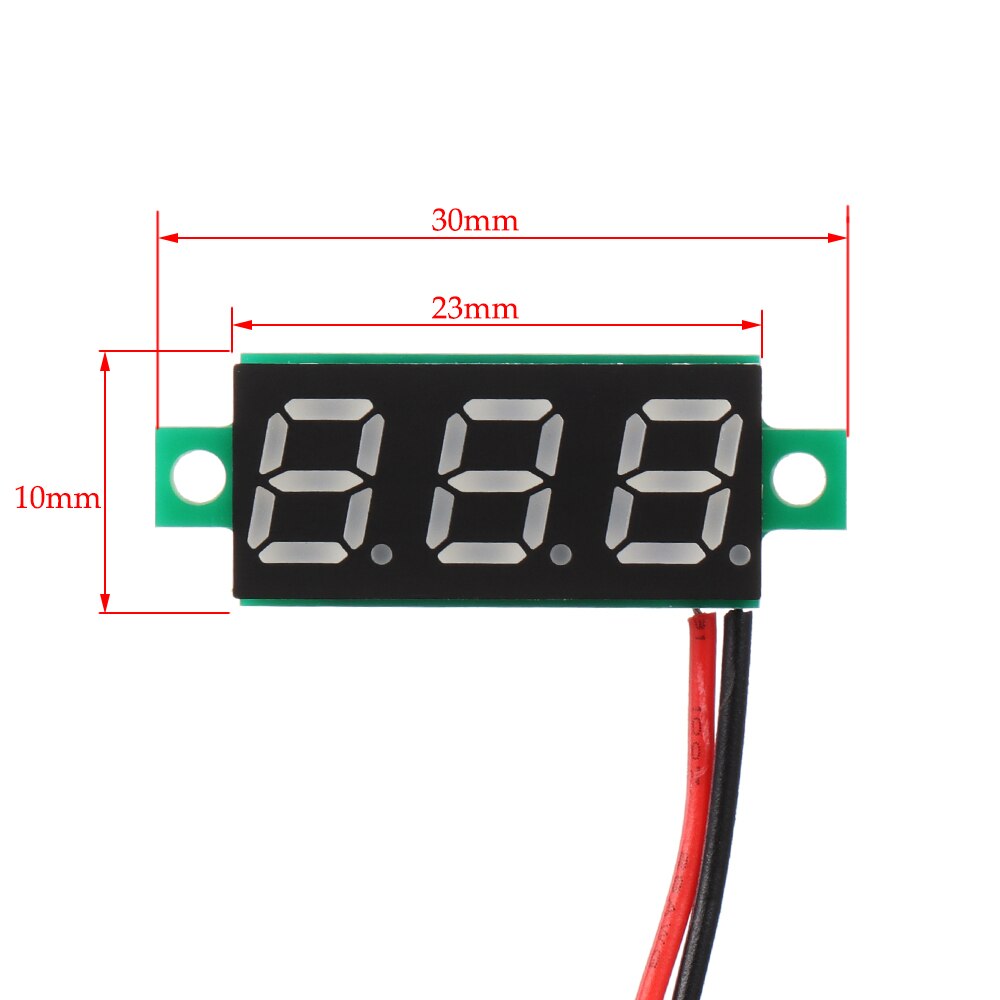 voltímetro Digital Voltimetro DC 2,5-30 V rojo/amarillo/azul/Verde indicador Luz Azul Rojo medidor de voltaje LED voltímetro