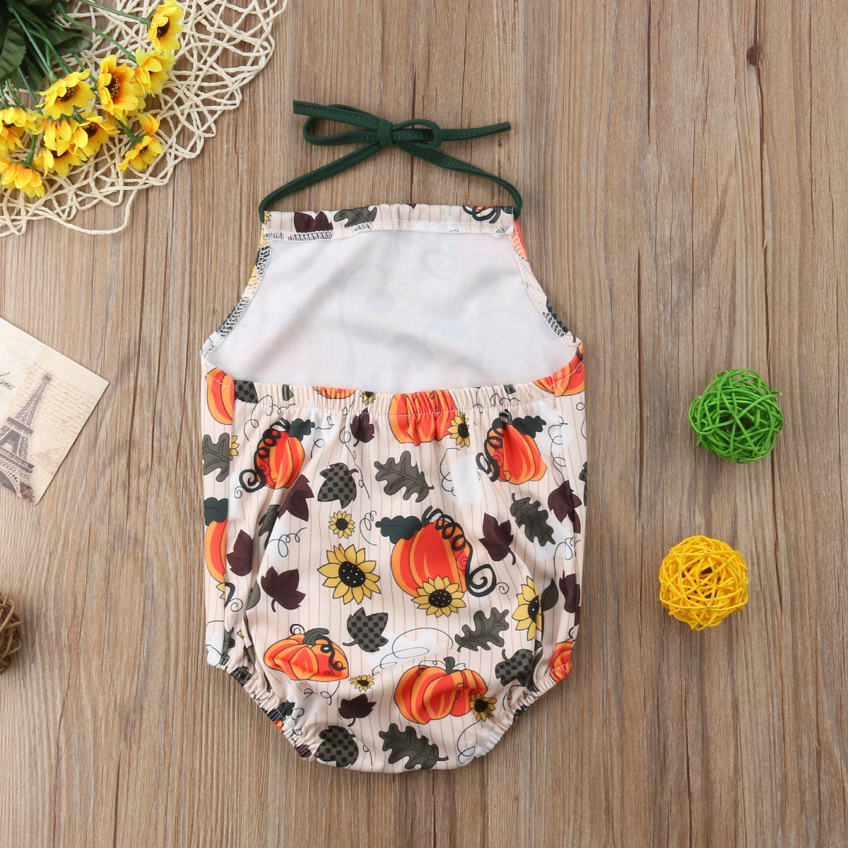 Body une pièce imprimé citrouille pour bébé garçon, tenue d'été à la pour Halloween