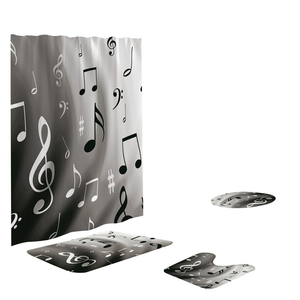 Sealskin Flow Douchegordijn 180x200 cm Polyester Zwart / Wit