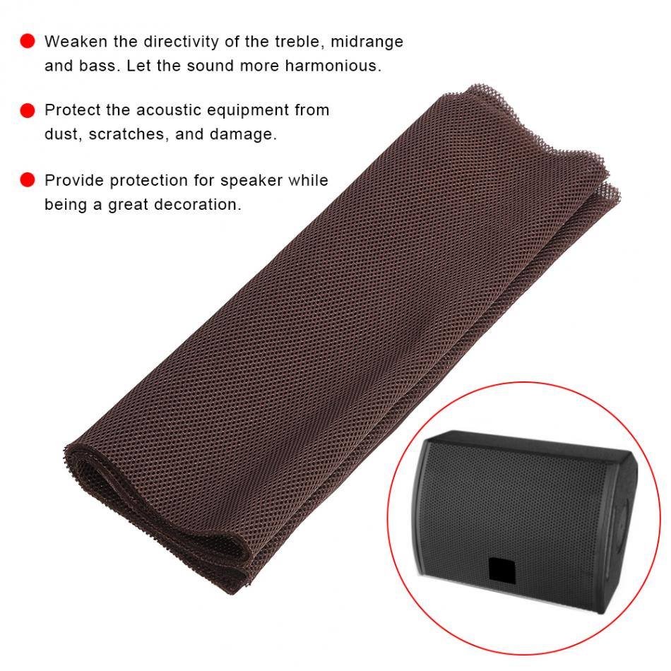 1.4m x 0.5m Fabric Dustproof Protective Cloth Cover Stereo Audio Speaker Mesh Grill Cloth