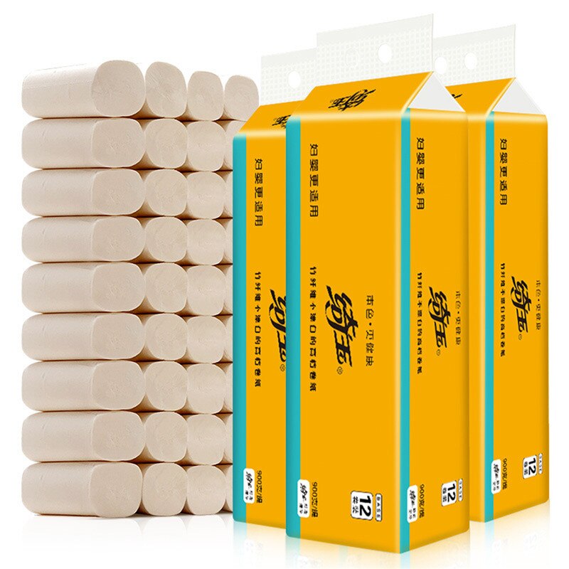 12 rull toalettpapir toalettpapir pakke papirhåndklær vev miljøvennlig resirkulert vev toalettpapir rullende dollar