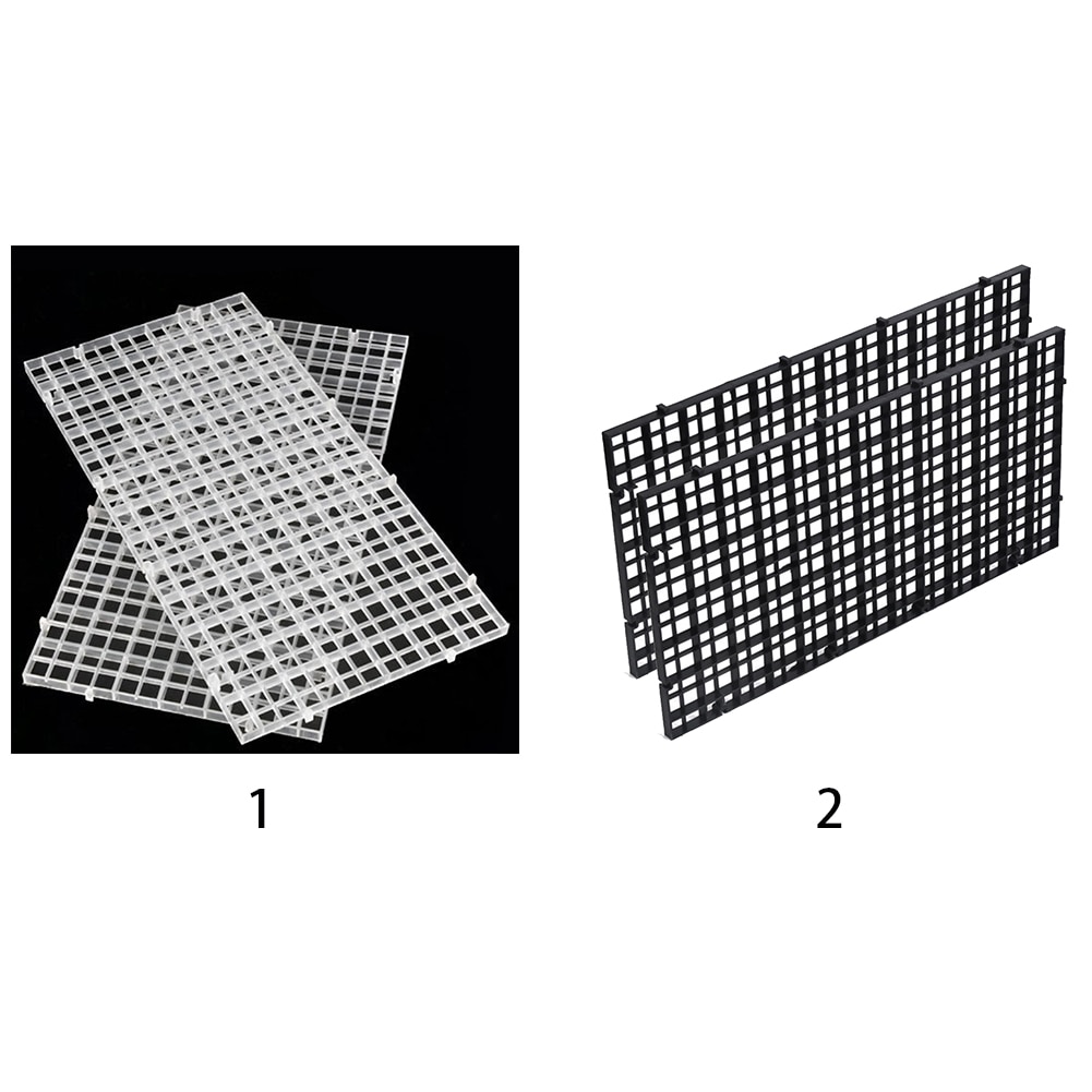 Panneau de séparation pour Aquarium, 2 pièces, Durable, maison, jardin, grille de fond de poisson, panneau isolant