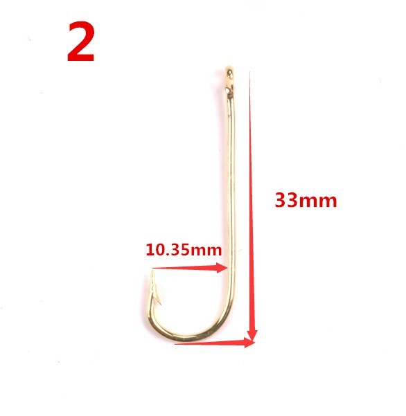 MIZUGIWA Gambo lungo aberdeen Ami da pesca Acqua dolce Esche viventi Gancio Pesce Jig Ganci PanFish Crappie Oro 100 pezzi: Viola