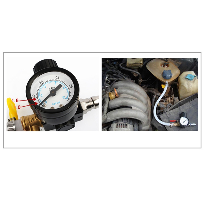 Water Tank Leak Detector Cooling Radiator Pressure Leak Tester Fuel Tank Detector For Car Leak Test Instrument Meter