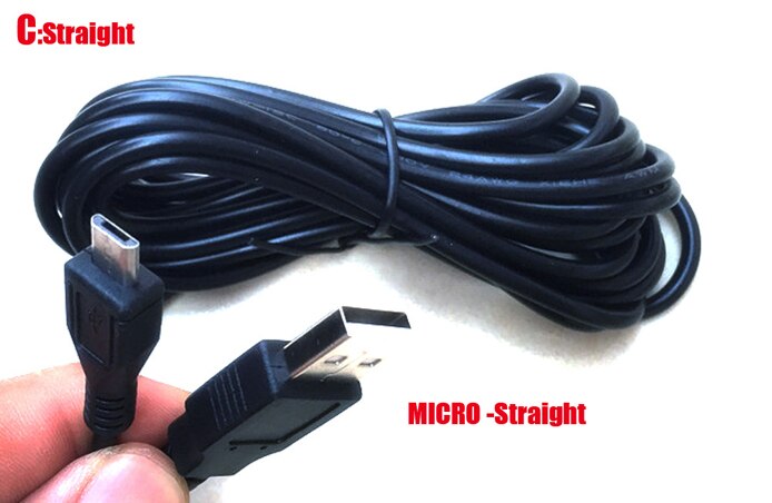 Car Charging curved MICRO USB Extended Cable for70mai xiaoyi mijia 360 Car DVR Camera c,Cable lengh 3.5m ( 11.48ft ): Micro usb straight