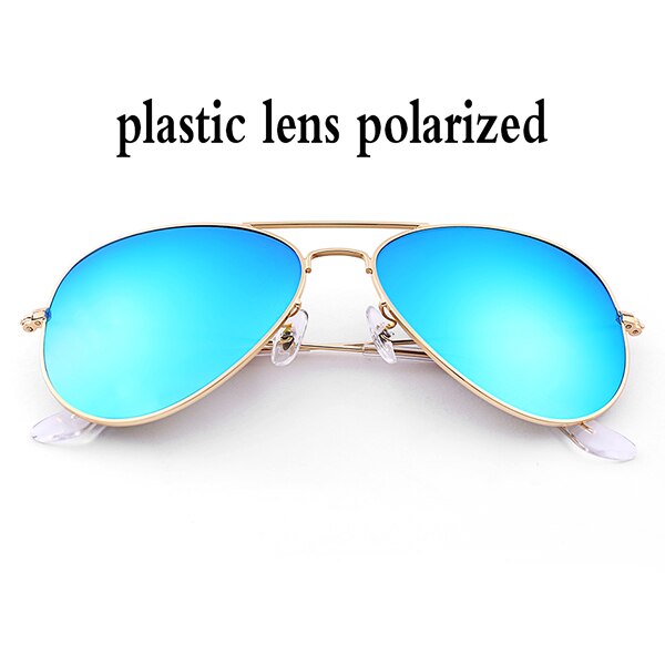 Boloban 3026 gepolariseerde zonnebril heren dames 60mm pilotenbril met glazen lenzen en spiegel oculos de sol  uv400: Ijsgroen p