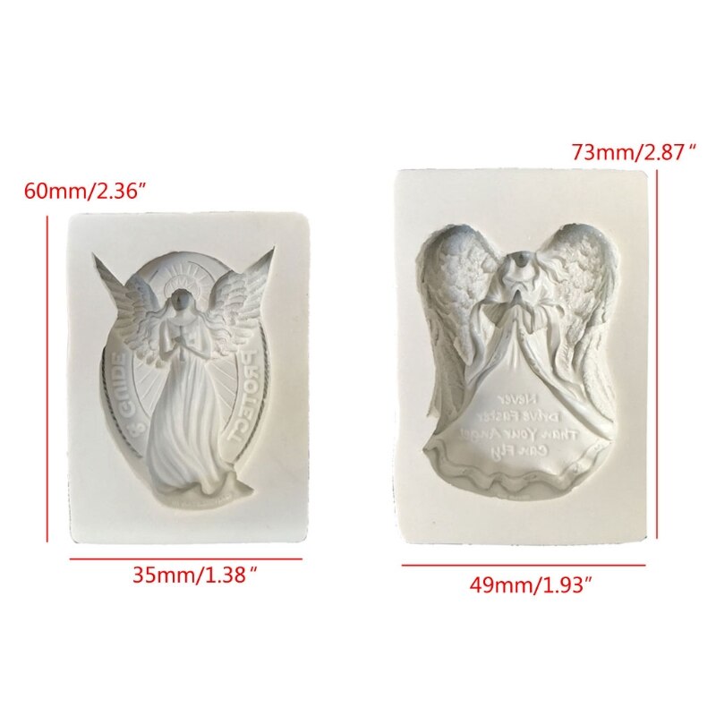 Handgefertigte engel-silikonform aus epoxidharz, engel-prägeform aus silikon, fondantform, engel-kuchendekoration, kunstharz-bastelwerkzeuge