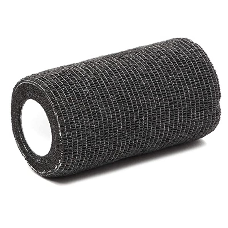 6x Self Adhesive Bandage Wrap, Cohesive Tape ( 7.5X450cm)-Black & 6x First Aid Self Adhesive Cohesive Bandage, 10X450cm