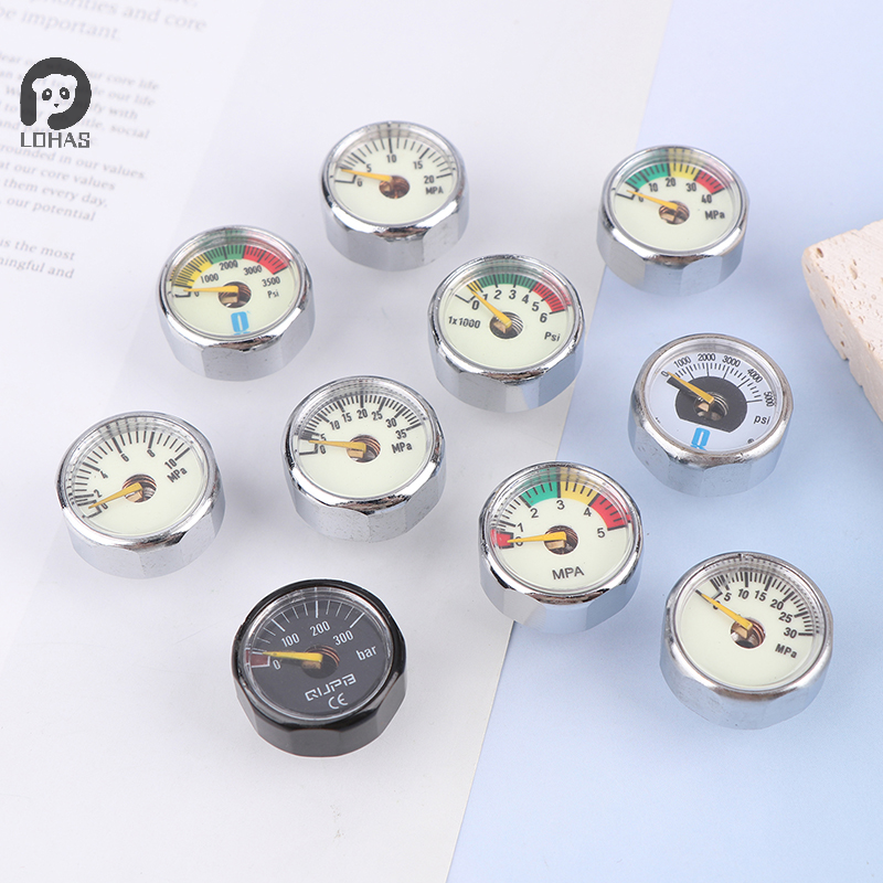 Luft mini mikro trykkmåler manometer | gjenger  m10 m8 | 5 mpa 10 mpa 20 mpa 30 mpa 35 mpa 40 mpa 300 bar 3500 psi 5000 psi 6000 psi