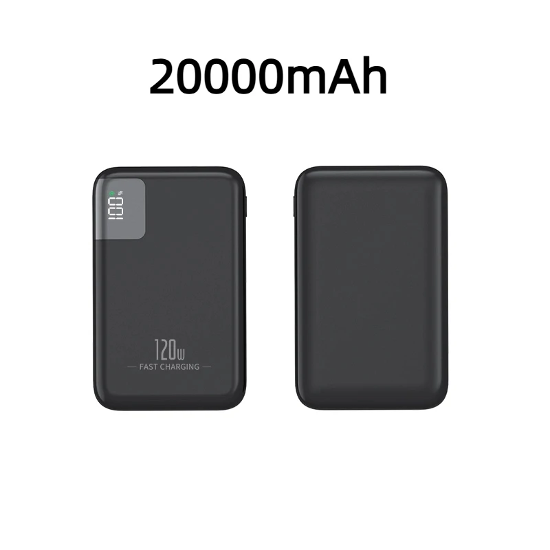 Power Bank 100000mAh 120W - Super PD 20W Pikalataus - Digitaalinen Näyttö - Kannettava: Valkoinen