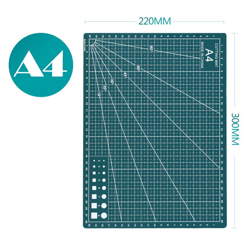 PVC Cutting Mat A4/A3 Durable Self-healing Cut Pad Patchwork Tools Handmade Diy Accessory Cutting Plate Dark Green: A4
