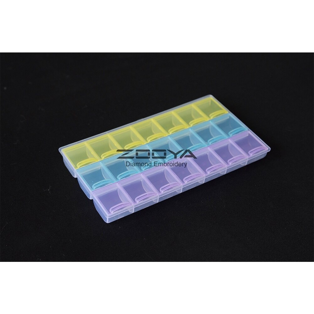 ZOOYA Diamond Painting Tools Beads Container Resin Rhinestone Daimant Embroidery Stone Storage Accessory Mosaic Convenience Hk13: Light Grey