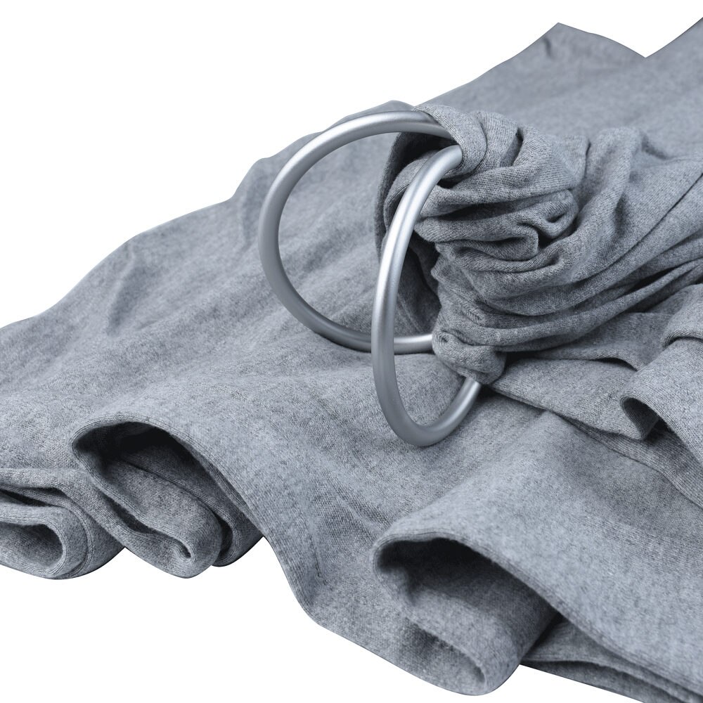 Sac à dos kangourou en coton organique | Pour bébé de 0 à 36 mois, sac à dos respirant et Super doux de 2.2m, alimentation de bébé, siège hippique pour maman: Grey