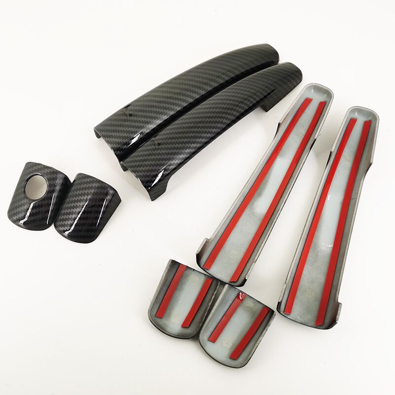 For Peugeot Partner Citroen Berlingo II CHROME CARBON FIBER DOOR HANDLE COVER TRIM CAR STYLING ACCESSORIES