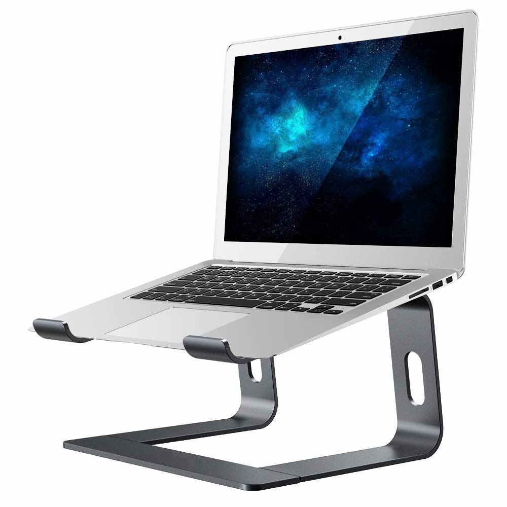 Soporte de ordenador portátil de aluminio antideslizante, soporte de escritorio, soporte de refrigeración para MacBook Pro/Air 10-17 pulgadas