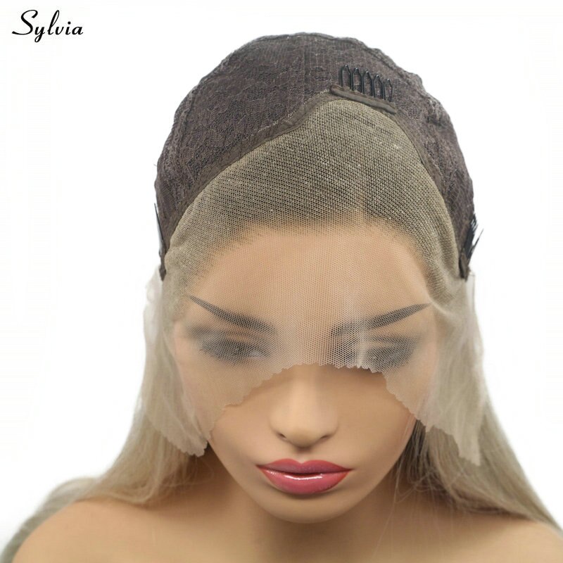 Sylvia brown blonde pruik met synthetisch haar, kant voor vrouwen, feest, cosplay, feestdagen, lange, natuurlijke golvende drag queen pruiken