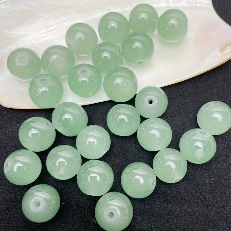 50pcs/8mm Solid Color Glass Beads, Beading & Jewelry Making Essentials Colorful, , Trendy DIY Craft Supplies for Handmade: green