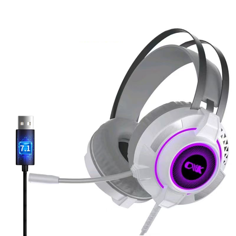 Gaming-Headset 7.1 Virtual Surround Sound-Kopfhörer mit Mikrofon, Stereo-Kopfhörer, vibriert für PC, Computer, Laptop: Rot