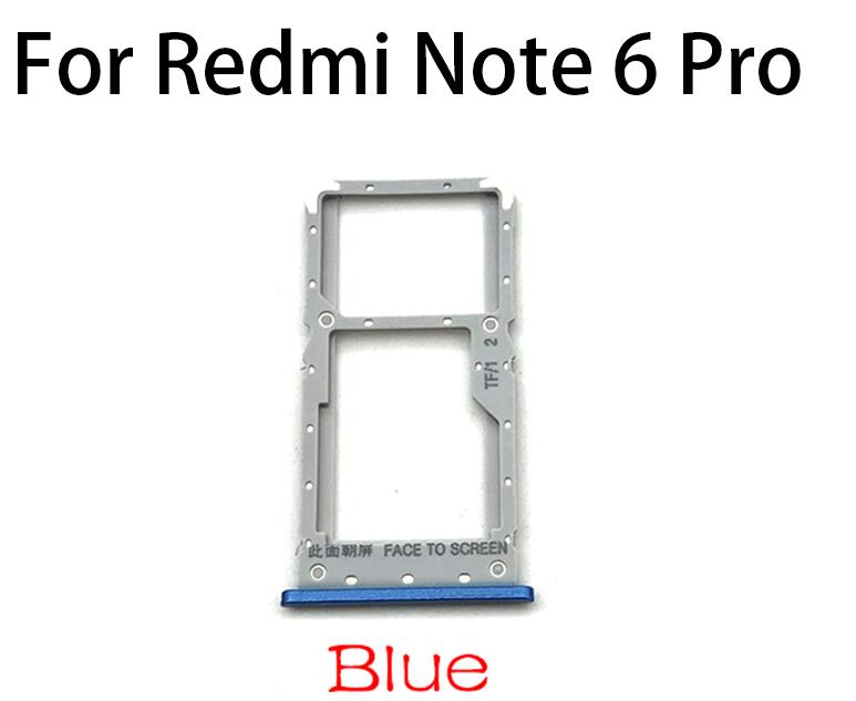 Bandeja de tarjeta SIM para Xiaomi Redmi Note 5, 6, 8, 7 Pro, piezas de repuesto, novedad: redmi Note6 Pro blue