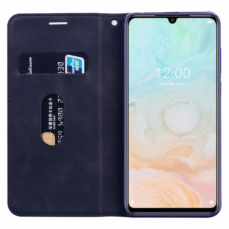 Funda Doogee N20 Flip on Doogee N10 Y7 Y9 Plus Funda de cuero para Estuches de móvil Doogee N20 Pro Funda Etui: Doogee N20 Pro / XN Black