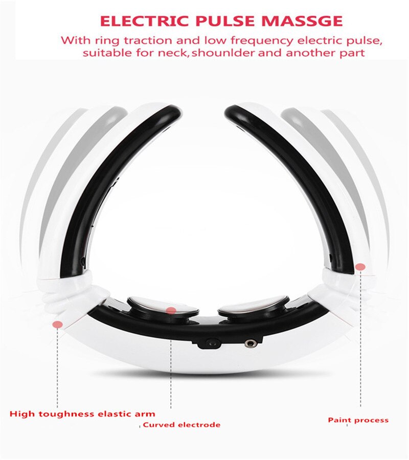 Neck Massager & Pulse Back 6 Modes Power Control Far Infrared Heating Pain Relief Tool Health Care Relaxation Machine