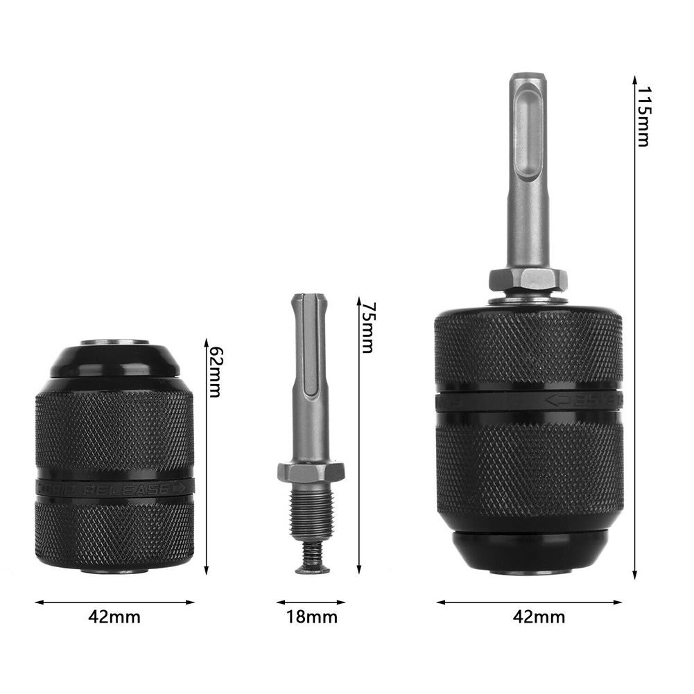 Nøglefri borepatron sds plus adapter 13mm borepatron til boremaskine